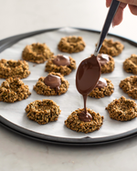 Matcha Sesame Cookies Filled with Milk Chocolate