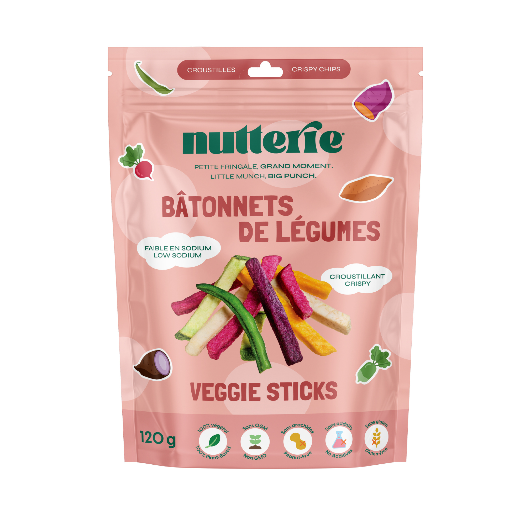 Bâtonnets de Légumes Mélangés - 120g