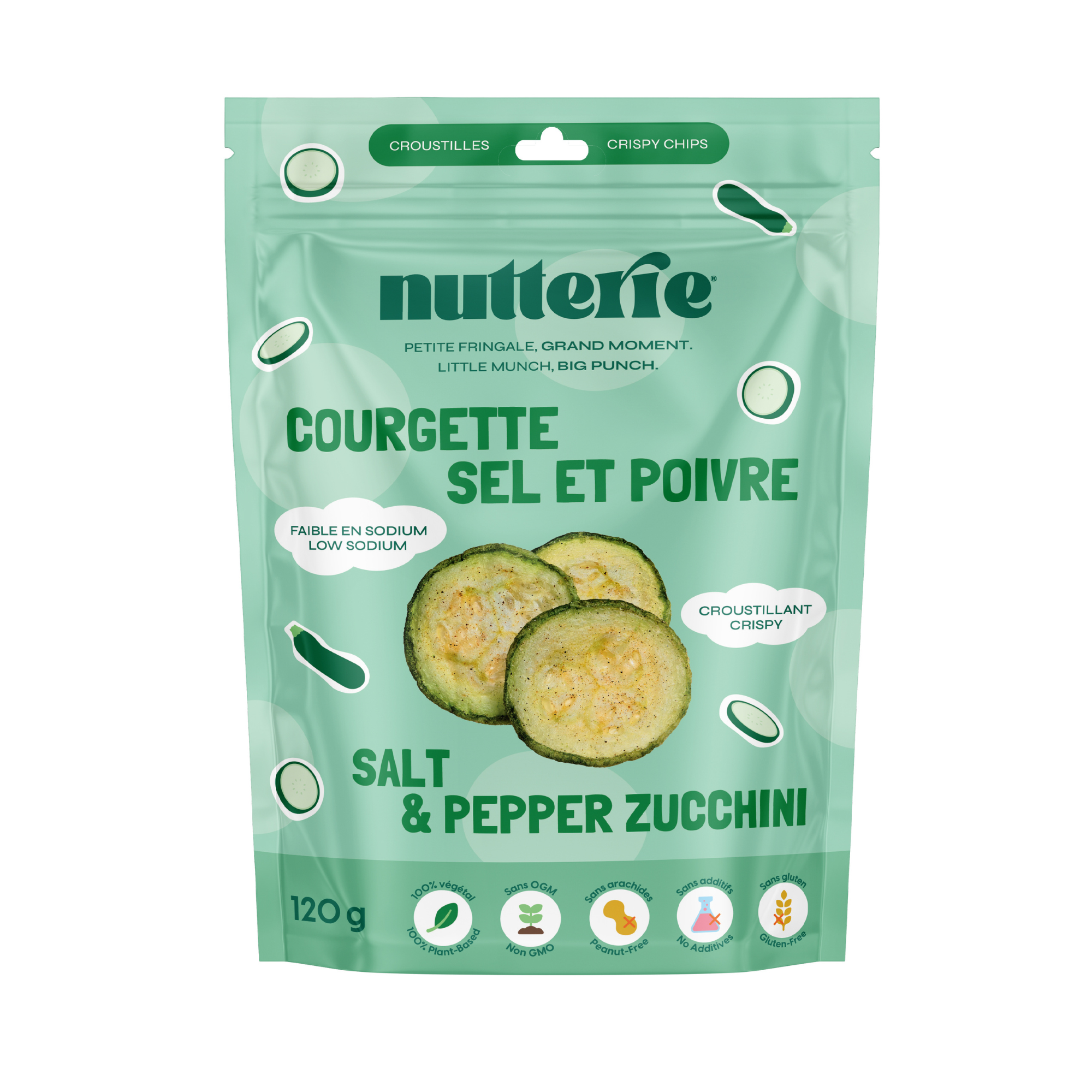Croustilles de courgettes sel et poivre - 120g