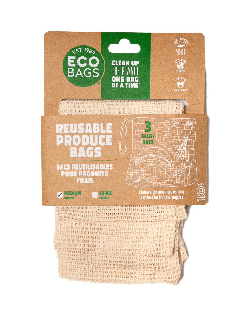 Organic Mesh Drawstring Bag Set Of 3