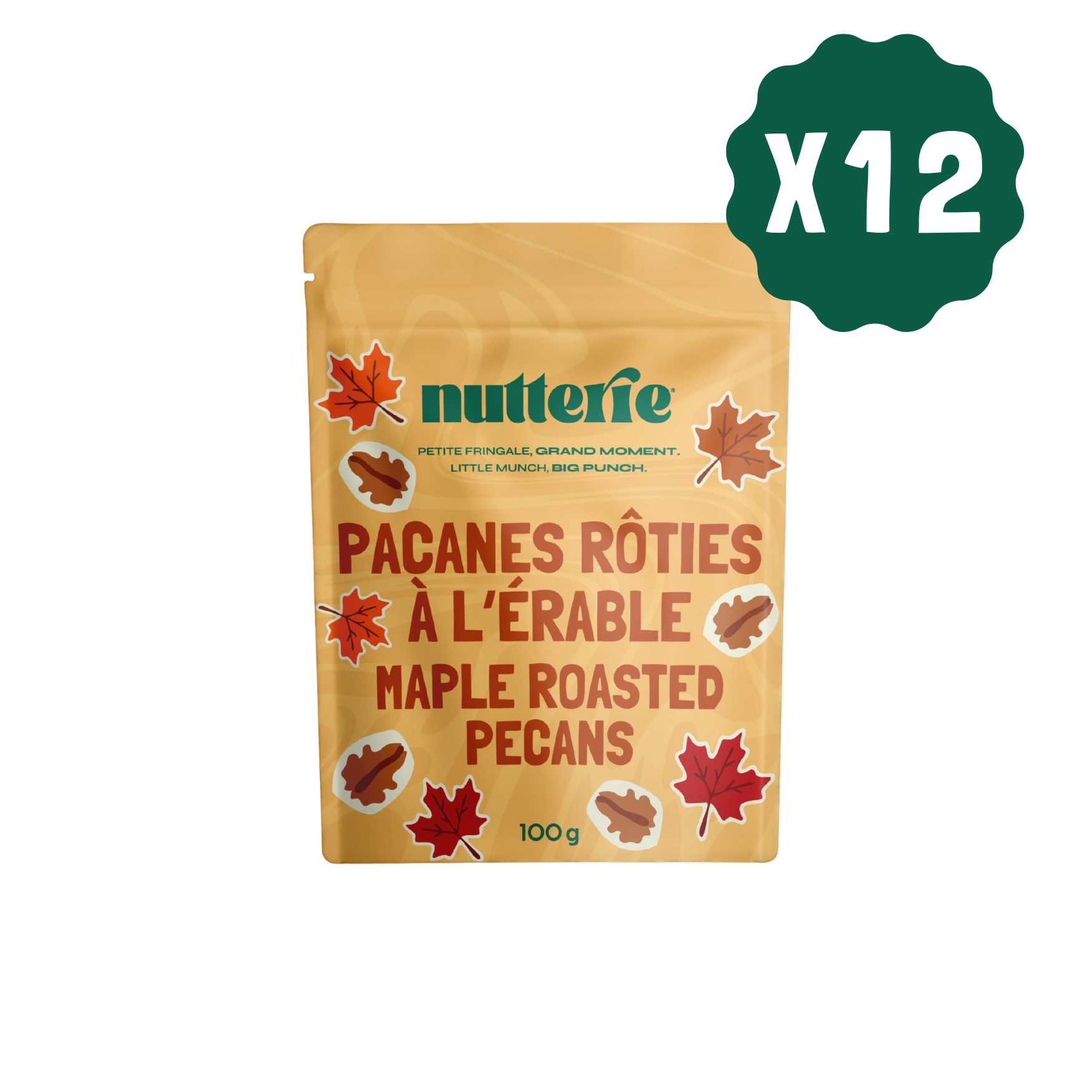 Maple Roasted Pecans (100g) - CASE of 12