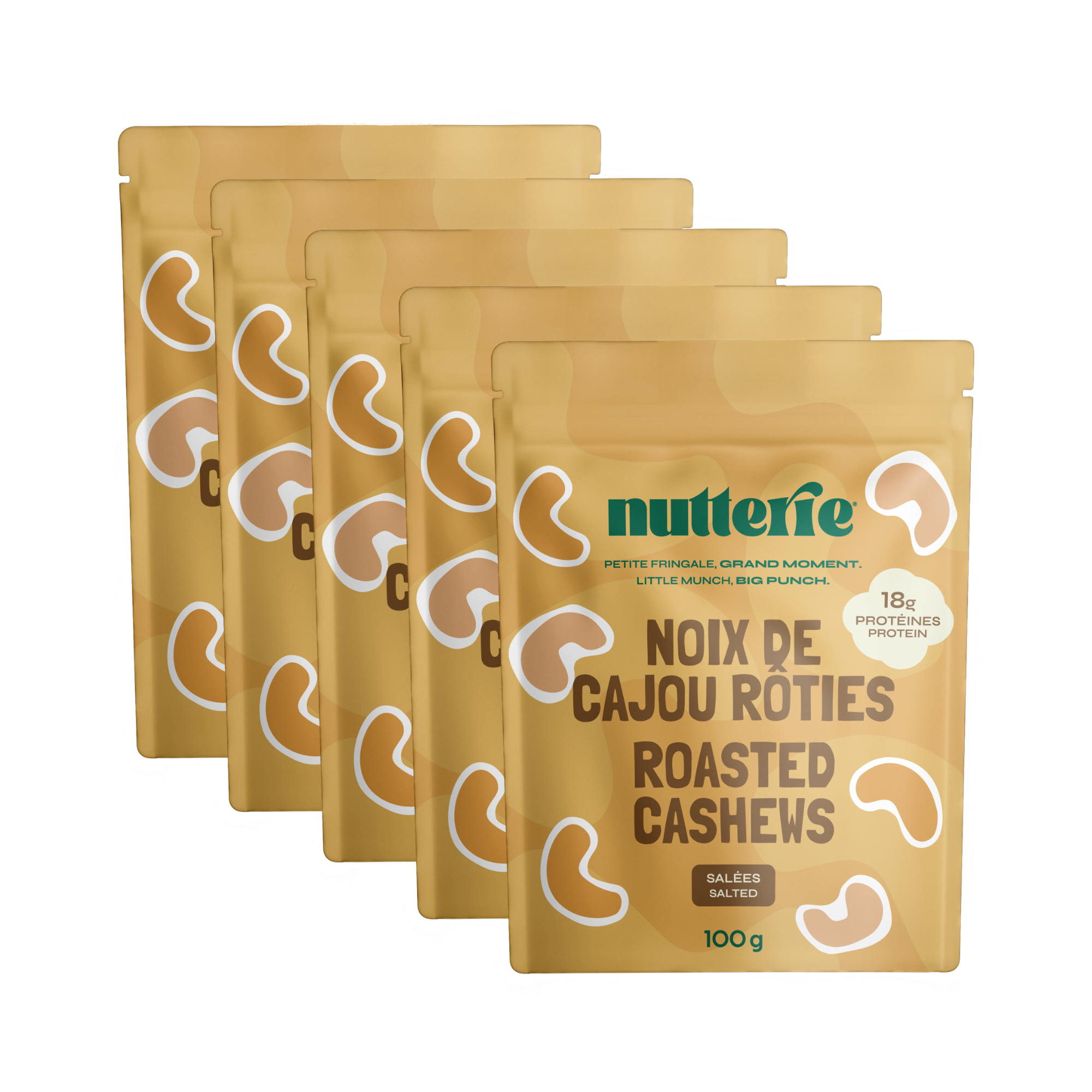 Roasted Cashews (salted) (100g) X 5