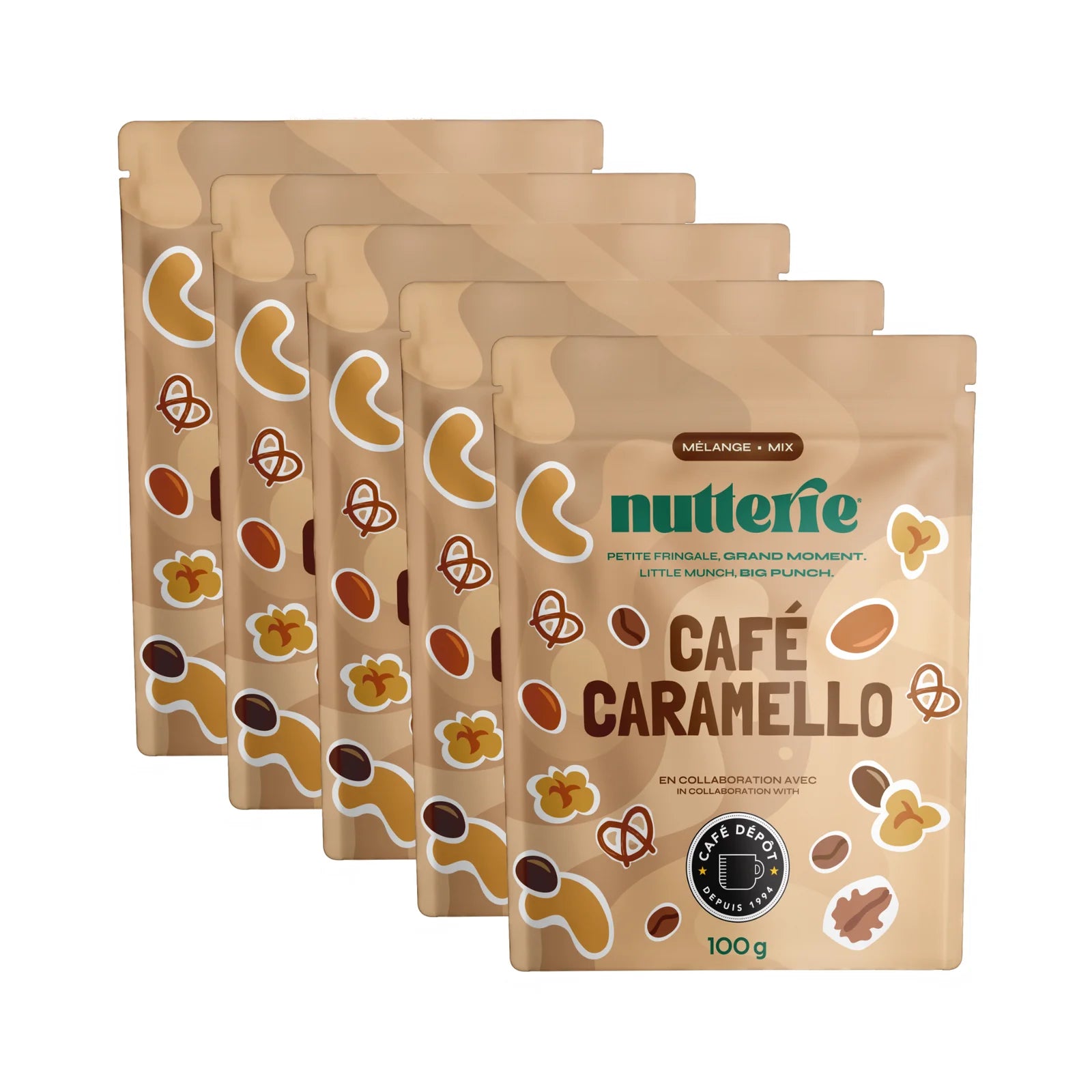 Café Caramello Mix (100g) X 5 by Nutterie