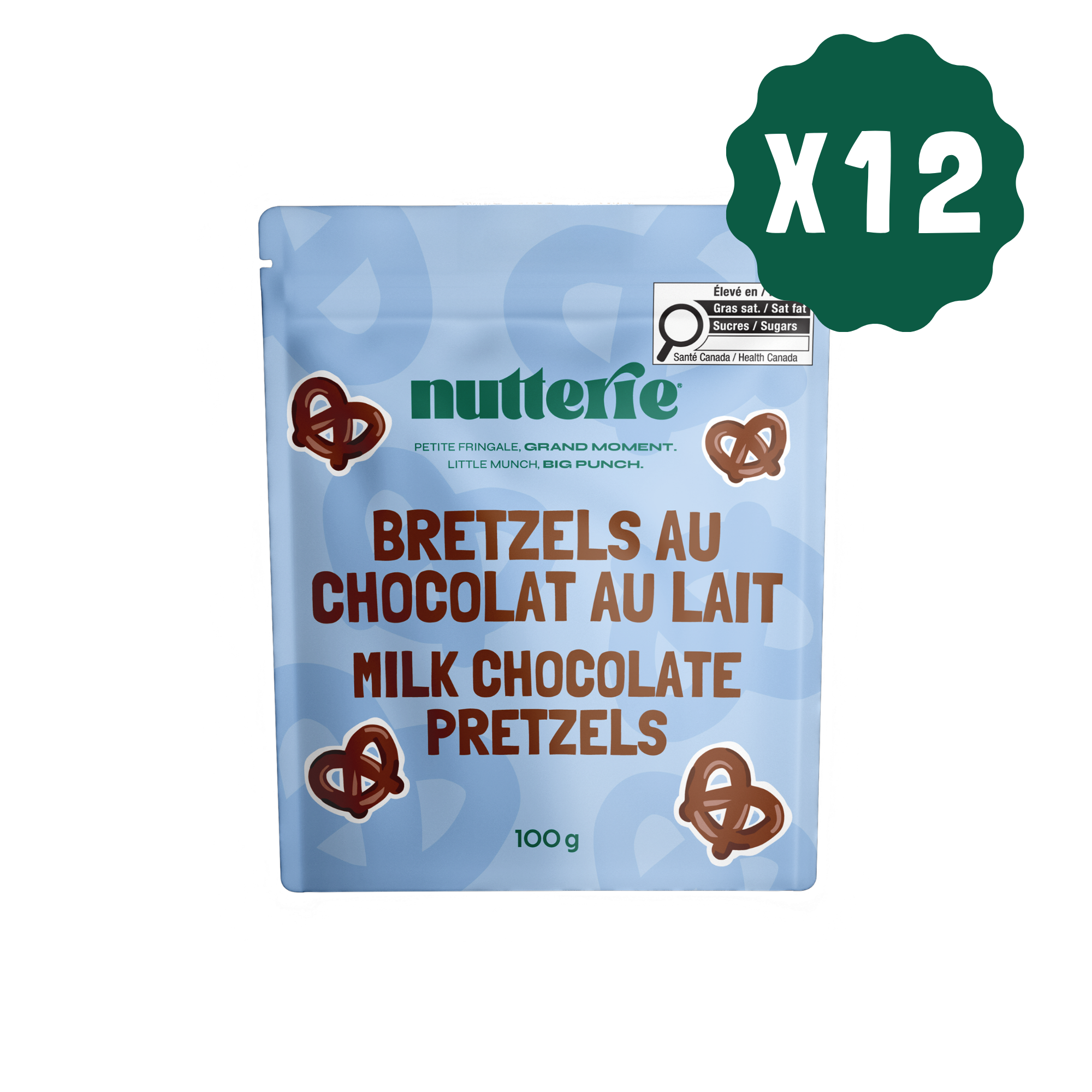 Milk Chocolate Pretzels (100g) - CASE of 12