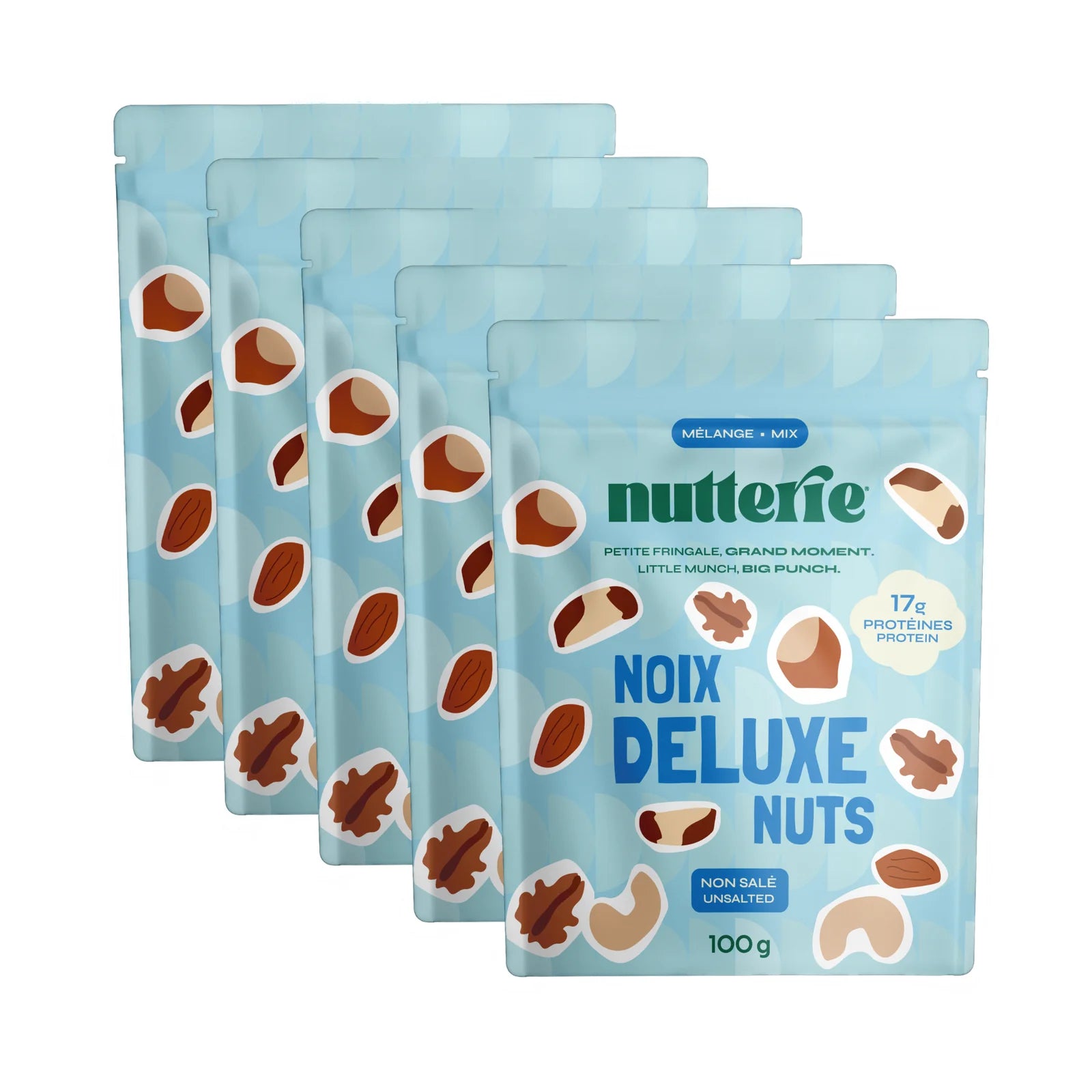 Deluxe Mix (Unsalted) (100g) X 5 by Nutterie