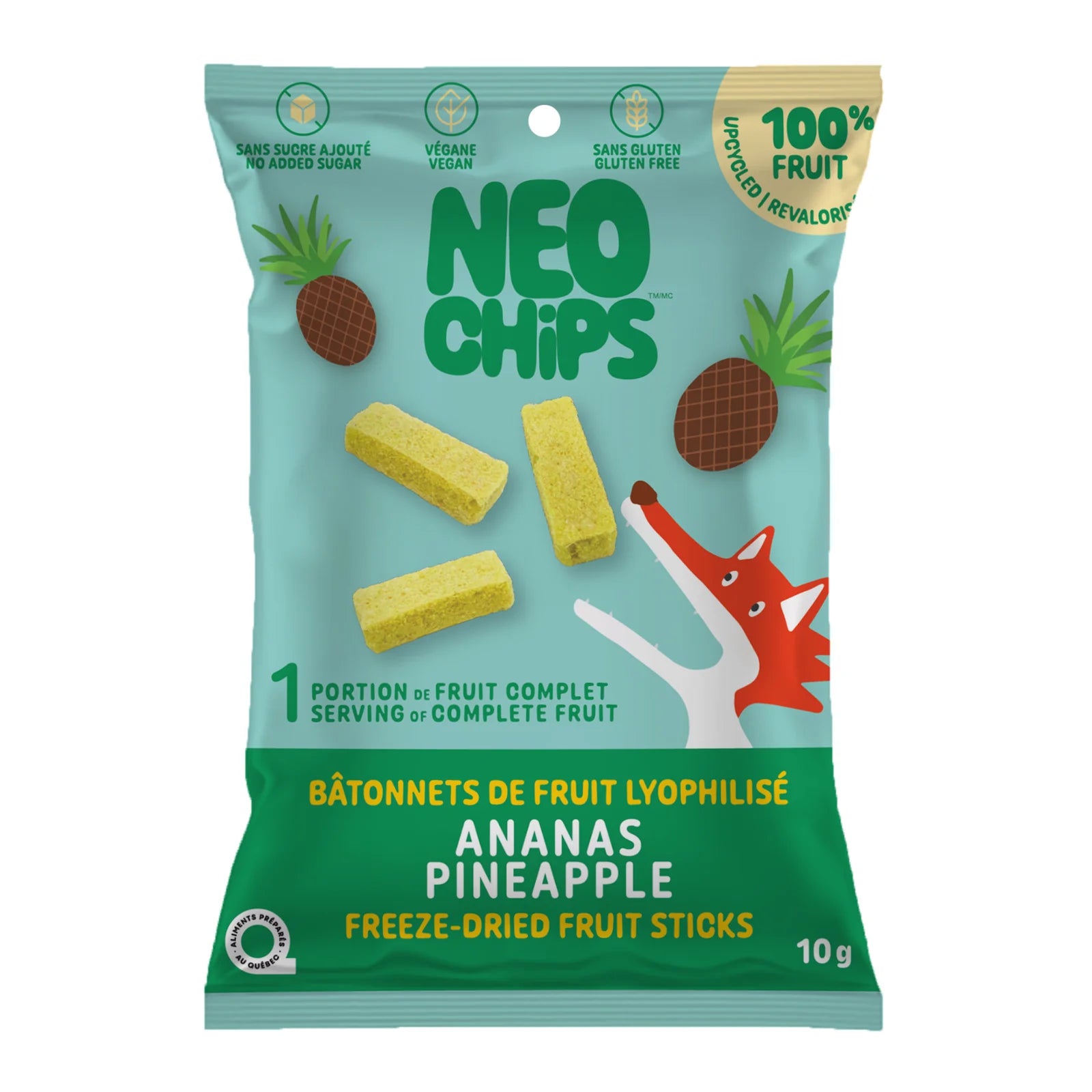 Freeze-Dried Pineapple Sticks by Nutterie
