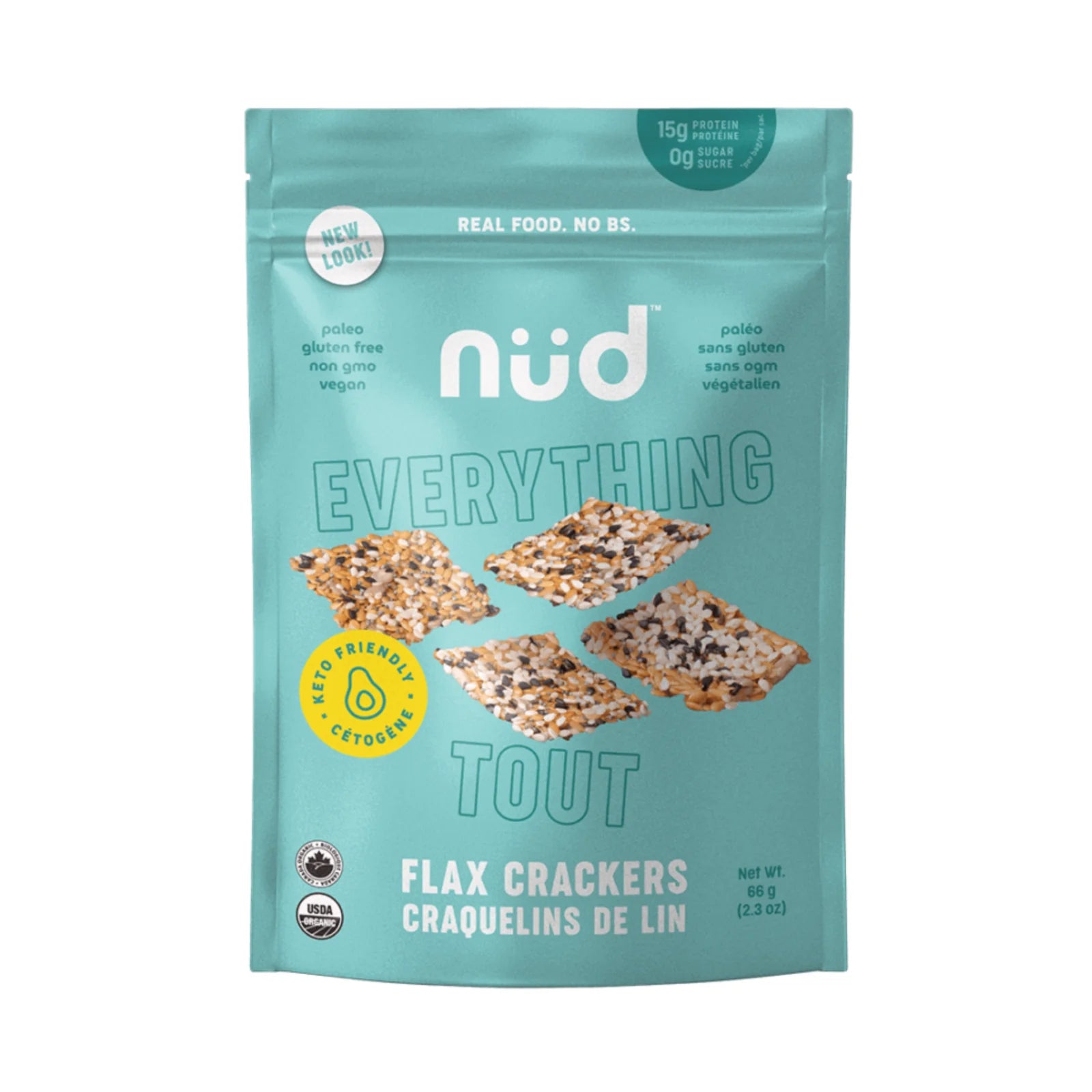 Keto Everything Flax Crackers by Nutterie