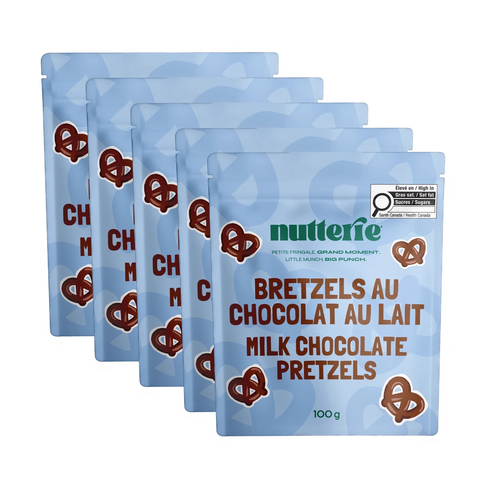 Milk Chocolate Pretzels (100g) X 5 by Nutterie