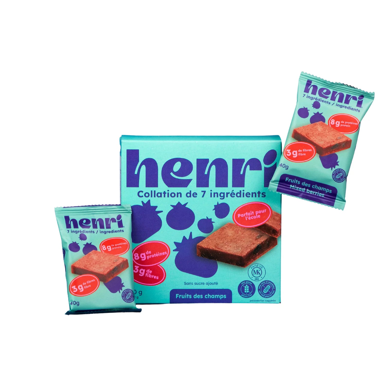 Mixed Berries Bars (Box of 5) by Nutterie