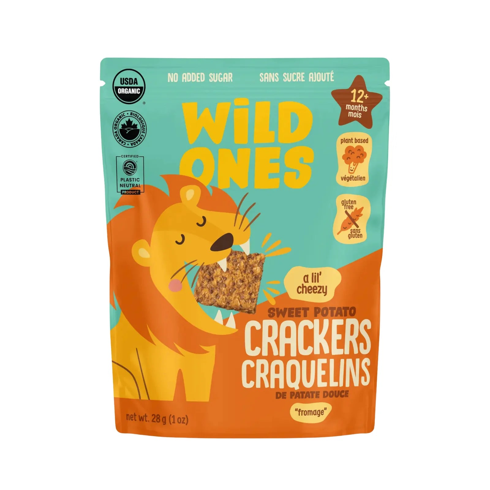 Organic Kids Cheezy Sweet Potato Crackers (28g) by Nutterie