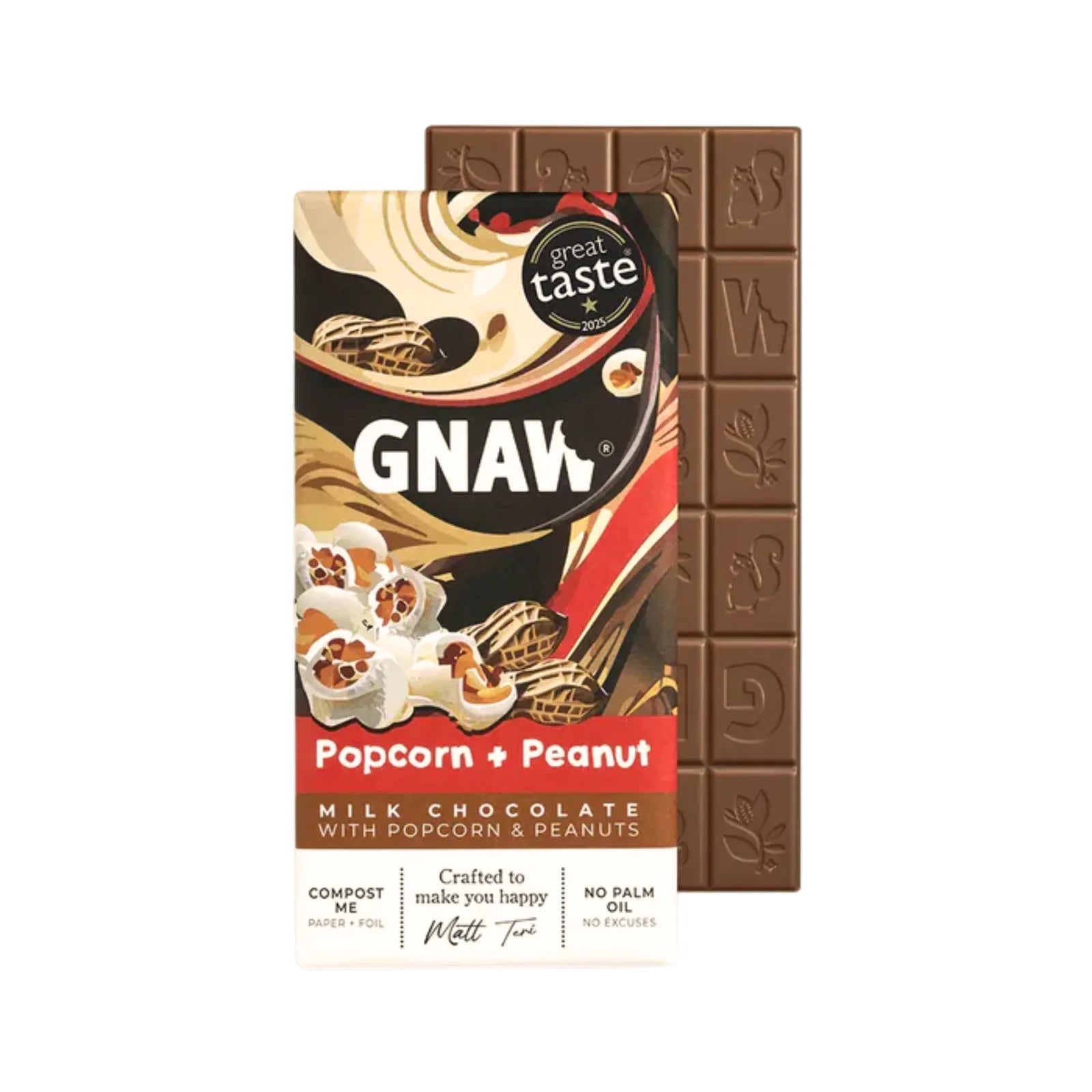 Popcorn & Peanut Milk Chocolate Bar by Nutterie